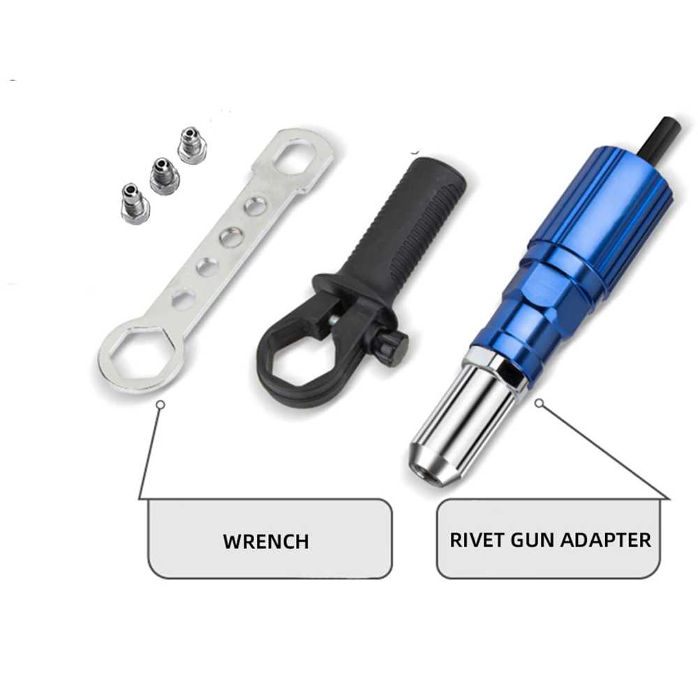 Ronghe Adapter Paku Rivet Riveting Gun Adapter Converter Drill - NAS32