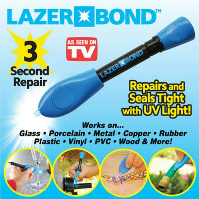

lazerbond 3 second lem/ fix lem sinar uv multifungsi