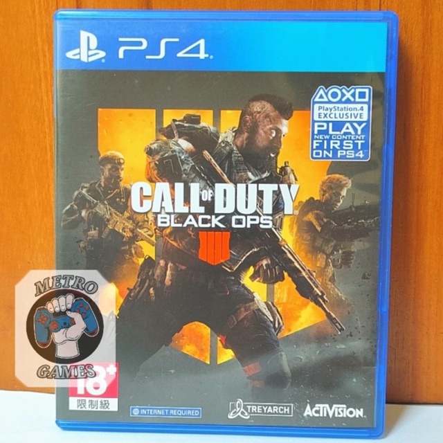 PS4 COD Black Ops 4 PS4 Kaset Callofduty Blackops 4 Playstation 4 Call of Duty Blackops4 PS 4 5 CD BD Game Games Dutty perang tembak tembakan petualangan offline online seru mainan anak gim cold war modern warfare reg 3 region asia vanguard ww2 ww ii