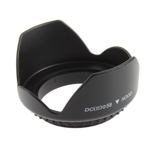 Ikacha Lens Hood for Cameras 58mm (Screw Mount) - EW-73B - Black Grab Medan