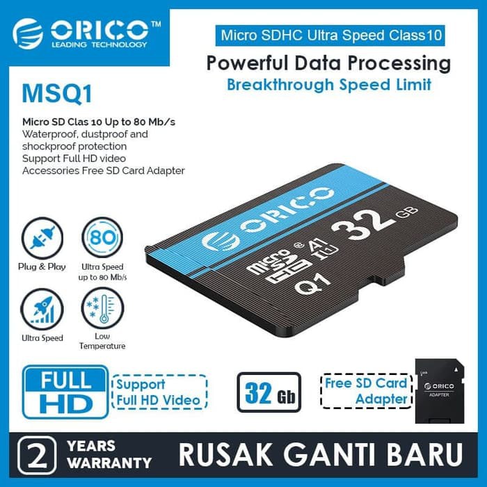 Orico MSQ1-32GB Micro SD Card 32GB High Speed TF Memory Card
