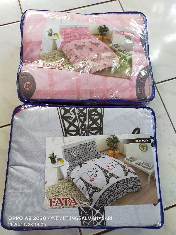 Bedcover Rumbay Fata  Mtf Blackberry/ Blackstripe /blackbutterfly