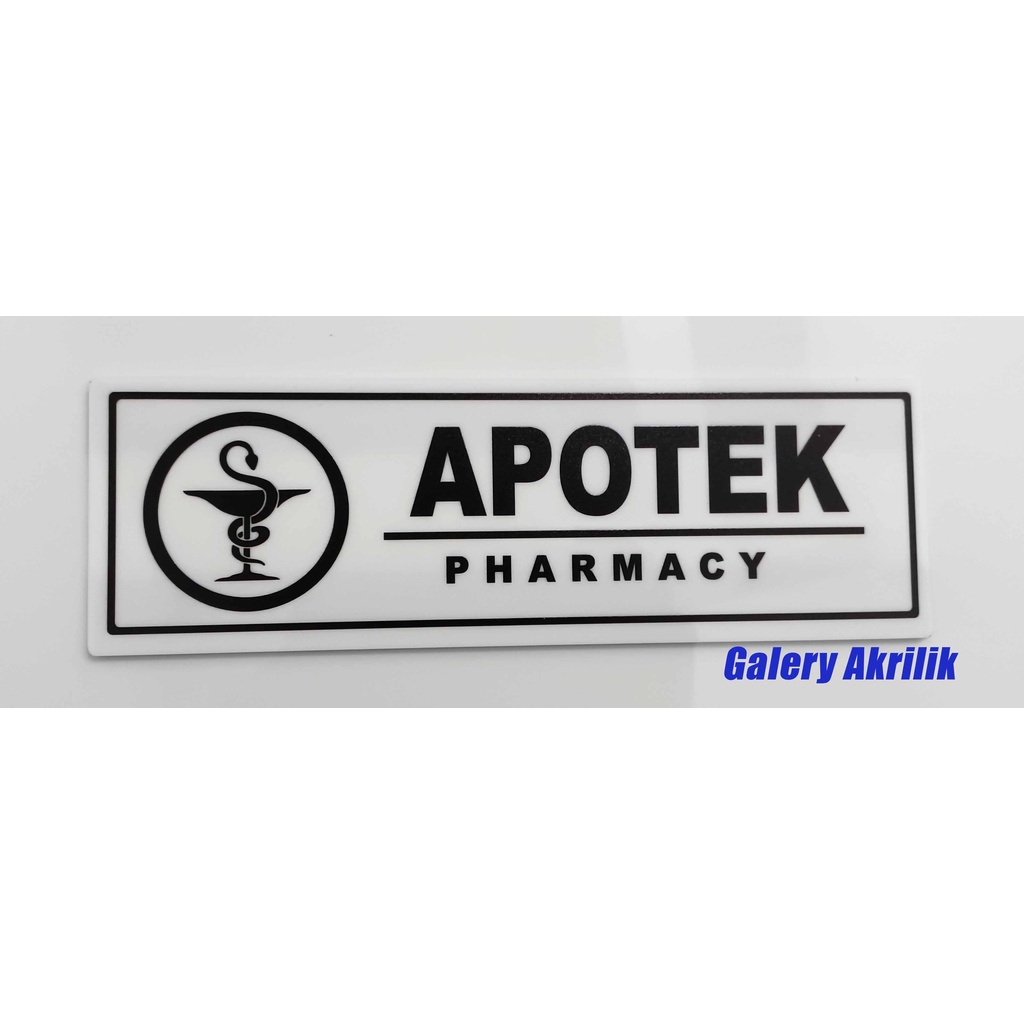 

Akrilik Papan Nama Custom Sign label snign board acrylic Apotek