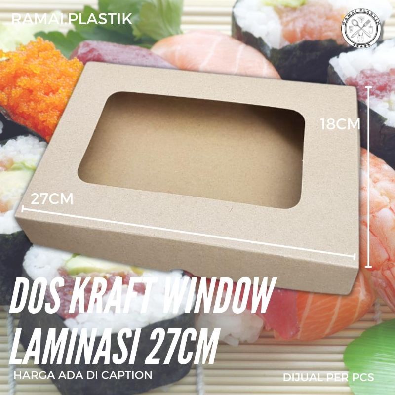 

Dus Kraft Laminasi Window uk 27x18cm