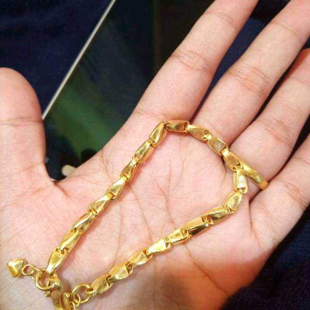 Gelang padi emas 24k