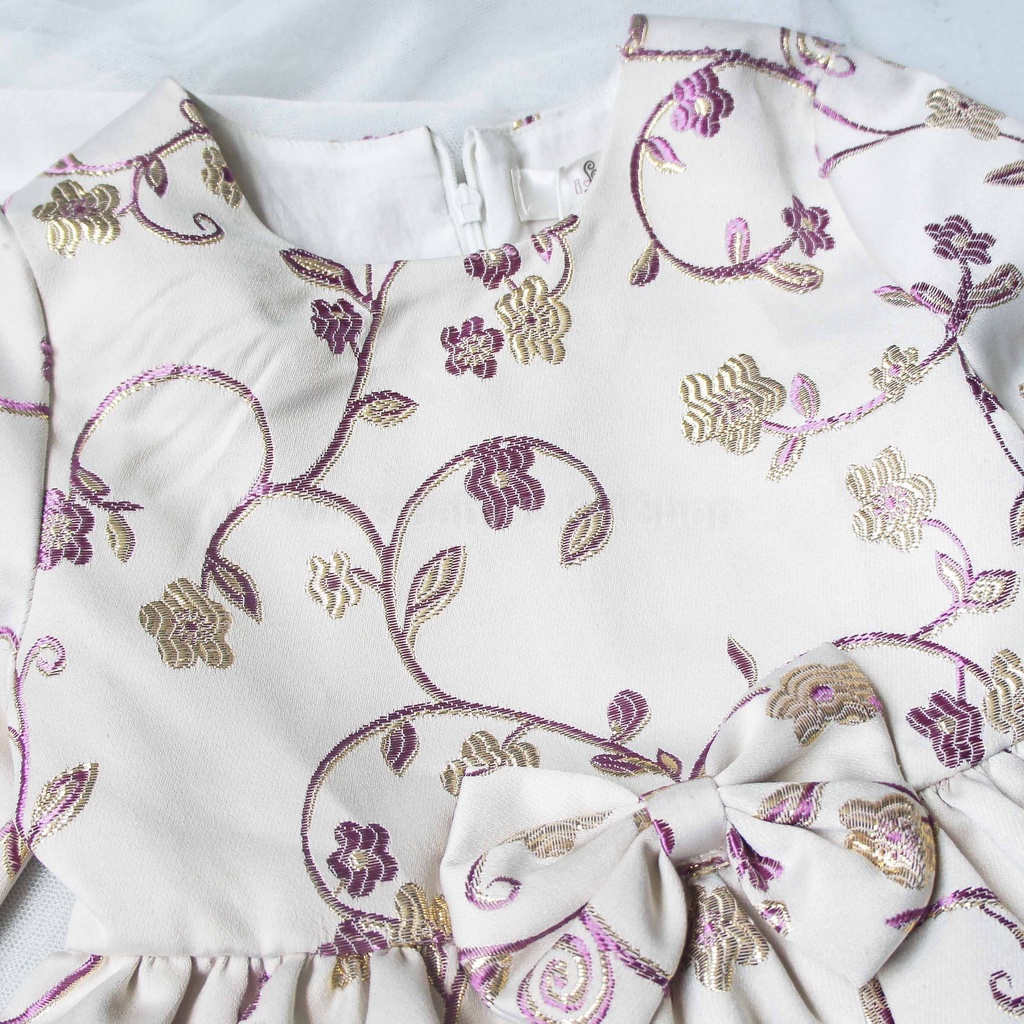 ILIKE Dress Flowers Gold - Dress Anak