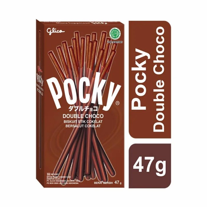 Pocky 47G  chocolate double choco matcha strawberry cookies &amp; cream warermelon banana coconut coklat stroberi pocky besar G cookies and cream pocky love poky poki pokki pocy coklat