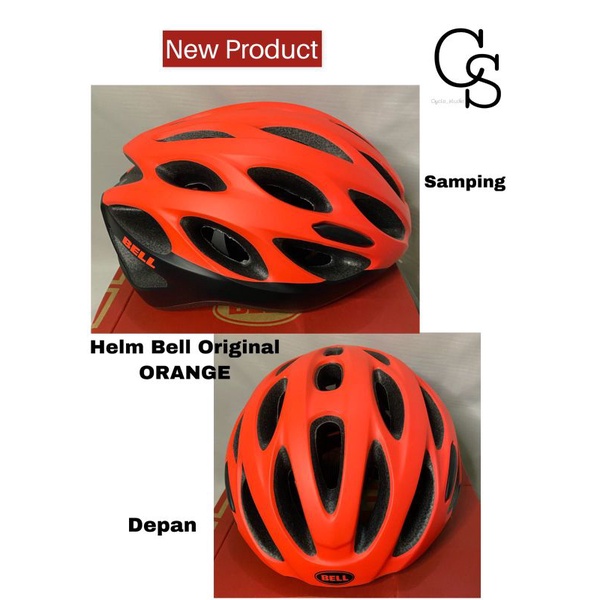 Helm Helmet Sepeda Road Bike Roadbike Bell BS Draft AF Orange