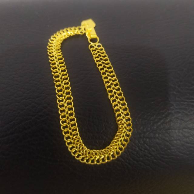 Gelang 2 jalur 10 gram Emas LM/London 24K kadar 99,9%