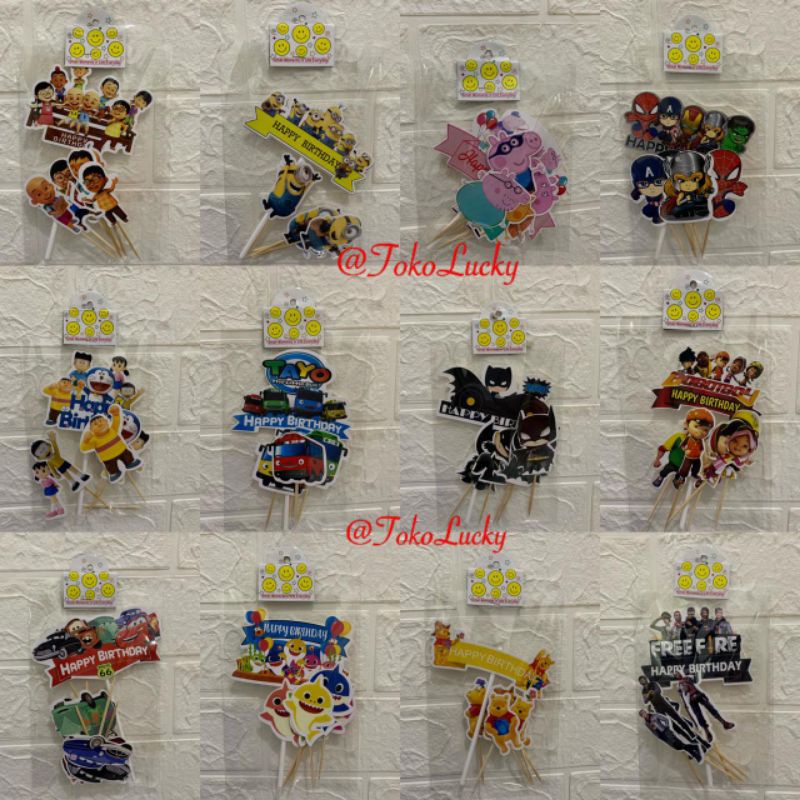 

Topper Tusukan Print Karakter