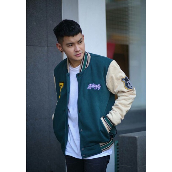 Jaket Bomber Baseball Varsity Tosca Cream Jaket Salviohexia Jaket Salvio hexia Slvhx Jaket Casual