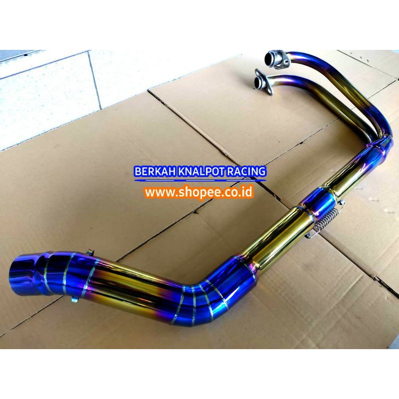 leher/ header racing bluemoon untuk kawasaki ninja 250 Honda cbr250rr yamaha r25 diameter inlet 50mm