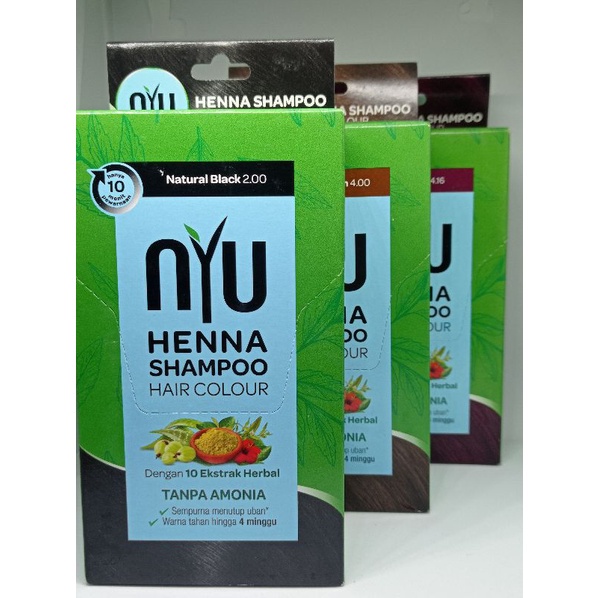 (1 BOX) NYU Henna Shampoo Hair Colour by EWAlook