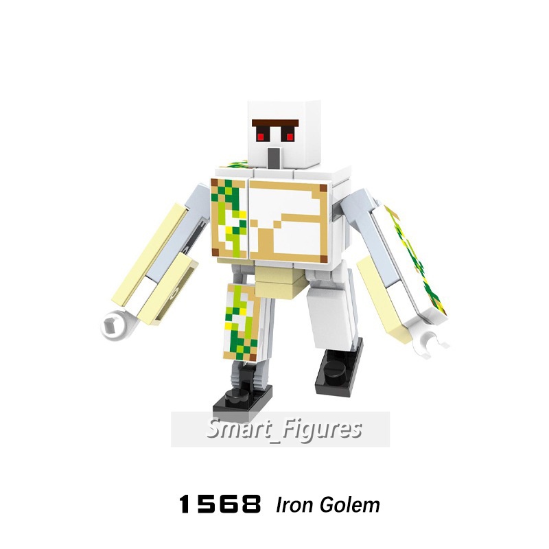 X0295 Mainan Action Figure Minecraft Iron Golem Alex Steve Enderman Skeleton Mini Untuk Koleksihadiah Anak