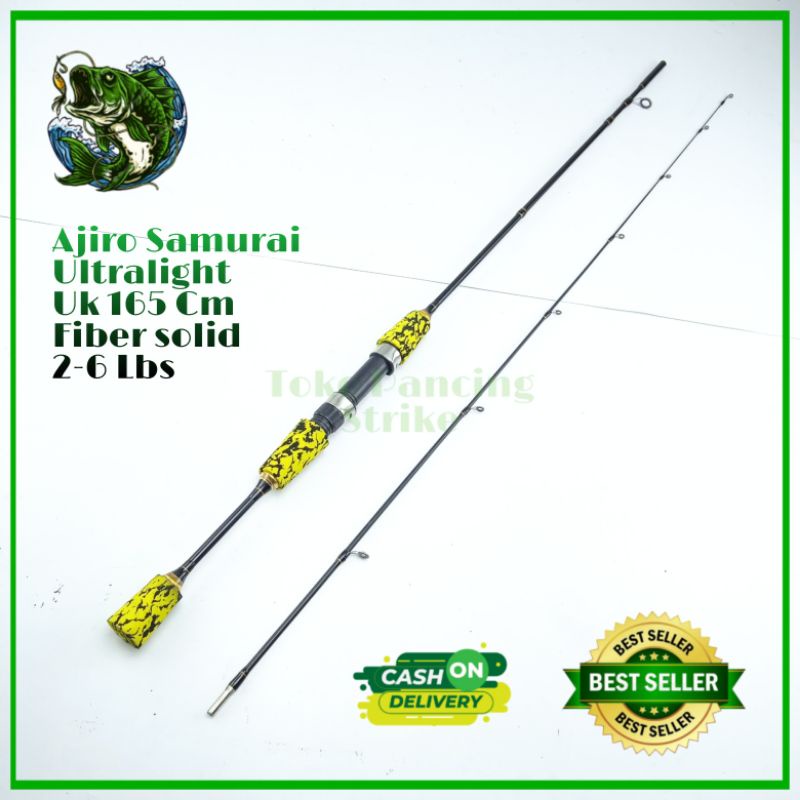 joran ul ultralight fiber solid ajiro samurai 165 cm grosir