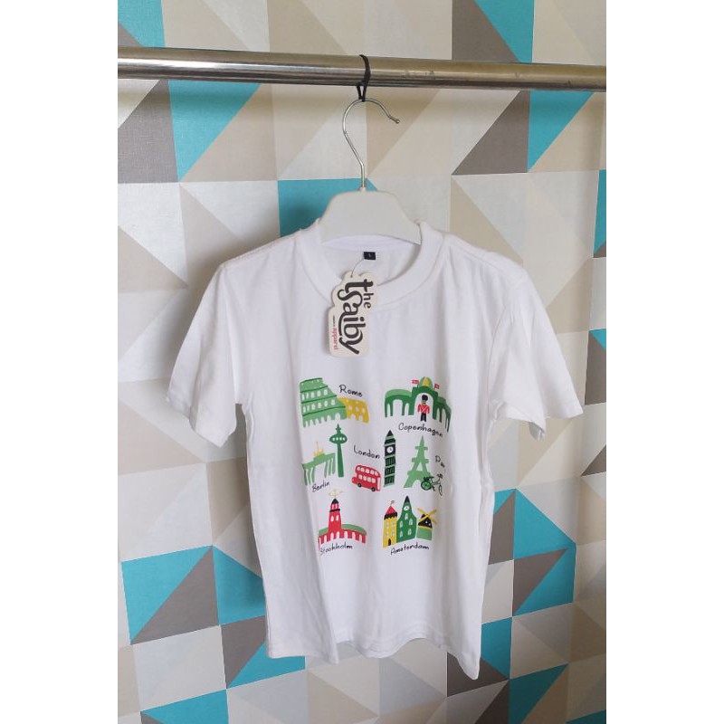kaos anak the tsaiby ukuran L usia 5-6 tahun