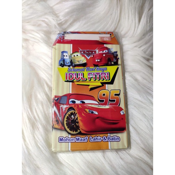 

amplop lebaran 2025 motif cars merah