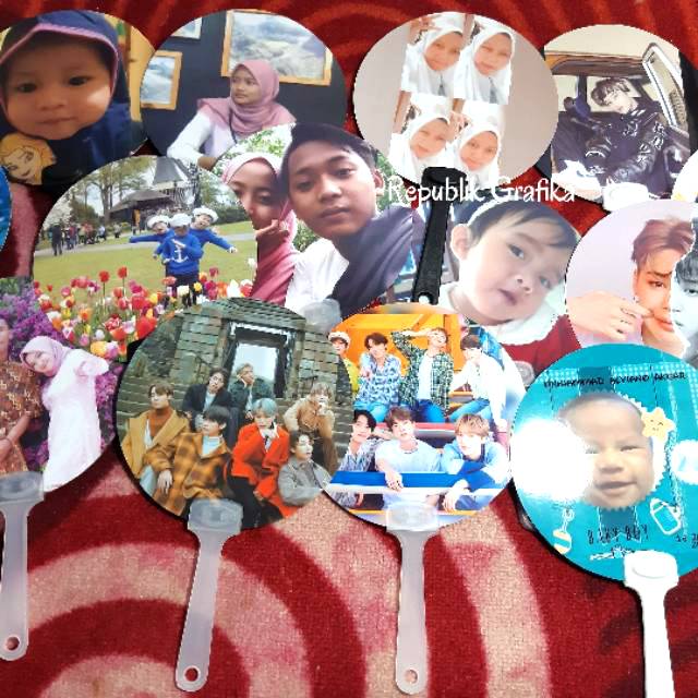 KIPAS TANGAN HANDFAN CUSTOM 2 SISI SOUVENIR UNIK MURAH BERKUALITAS