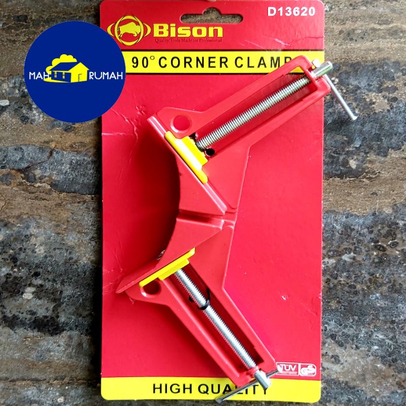 KLEM SUDUT SIKU Catok Corner Clamp ALUMINIUM DIY 75mm 3&quot; 3inch Mitre 90Derajat - BISON