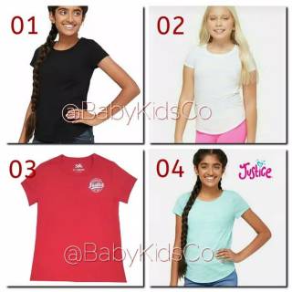 ORIGINAL BRANDED Kaos  Justice  anak  cewek Justice  Girls 