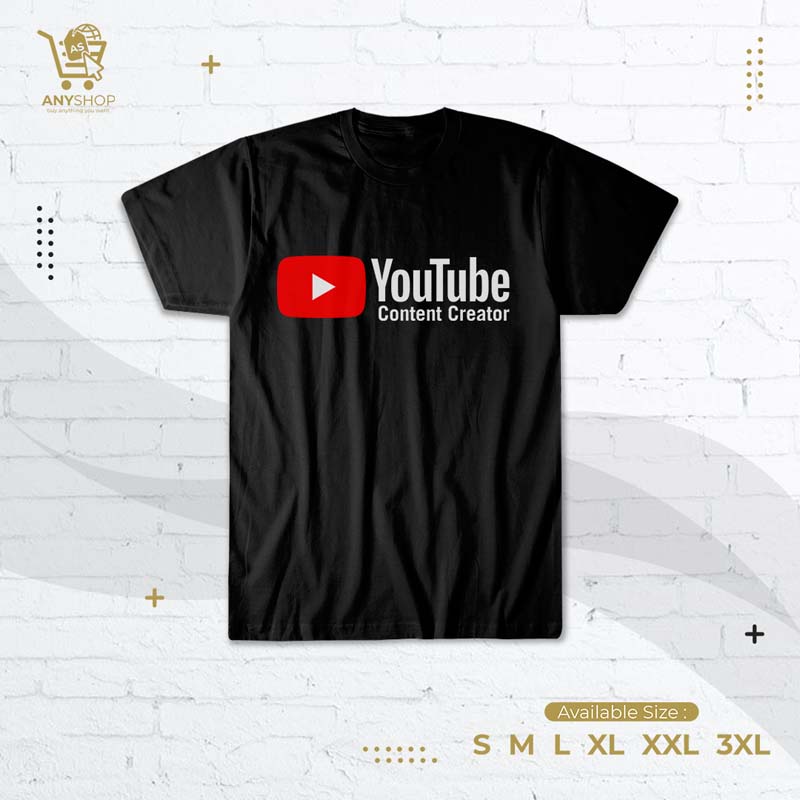 Kaos Baju Youtube Content Creator Kaos Platform Sosmed