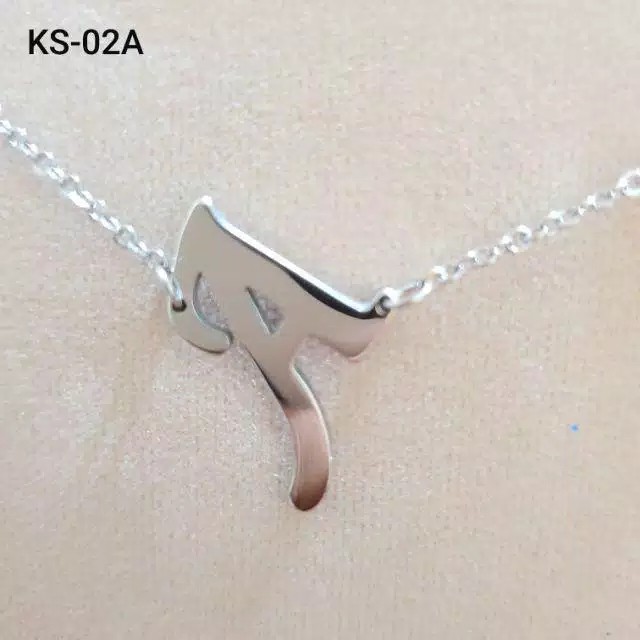 Kalung inisial huruf A-Z Titanium anti karat/kalung alfabet wanita/kalung wanita titanium