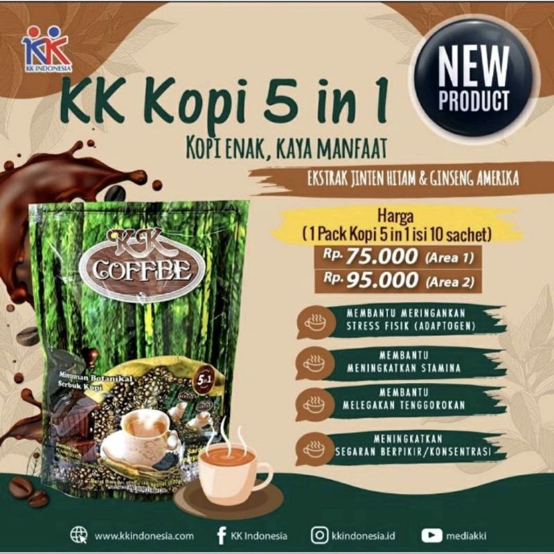 

KK kopi 5 in 1 minuman botanikal serbuk kopi dpt meningkatkn mood lor