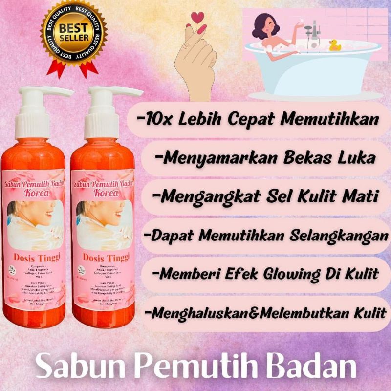 PROMO SABUN PEMUTIH BADAN BY KOREA DOSTING (270ml)