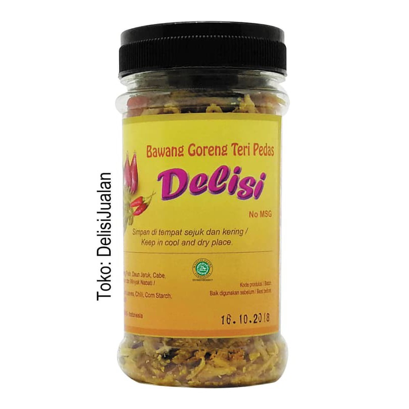 

Bawang Goreng Teri Pedas DELISI 65 gr - Spicy Fried Shallot & Anchovy