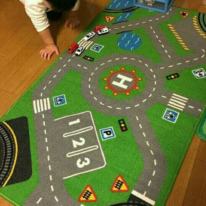 BEST DEAL IKEA STORABO Karpet bermain anak- karpet lantai 75x133cm B00095
