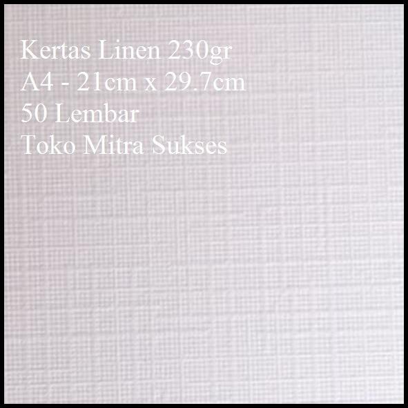 

Kertas Linen Jepang 230 Gram A4 Isi 50 Lembar