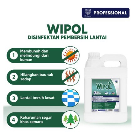 WIPOL Cairan Disinfektan Lantai Professional 5L