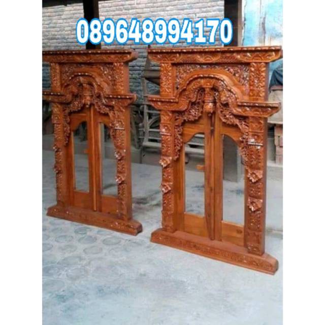 Jendela gebyok jendela rumah Jawa kayu jati