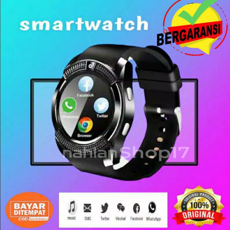 JAM TANGAN PRIA / SMARTWATCH V8 / V8 SMARTWATCH  GSM BLUETOOTH / smartwatch gsm