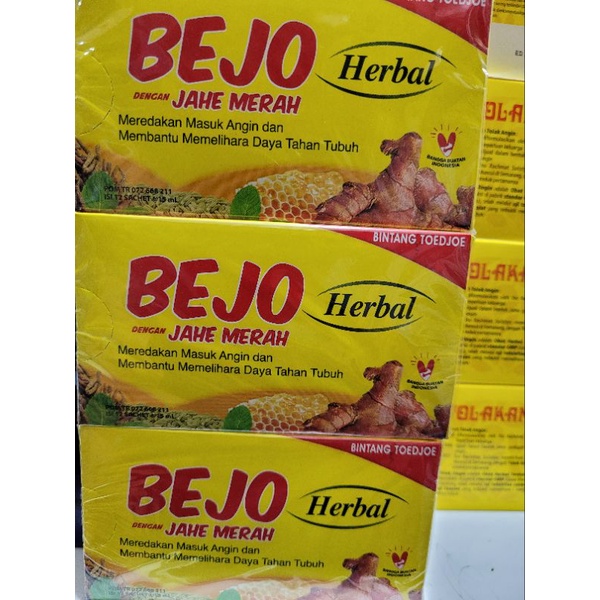 

Bejo Herbal Cair dengan jahe merah1box 12 sashet