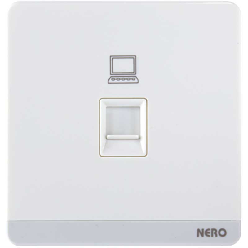 DECORA Q7PCA-White Saklar Data CAT 6 NERO