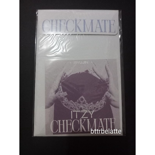 POB PO BENEFIT JYP ITZY CHECKMATE RYUJIN & POSTCARD