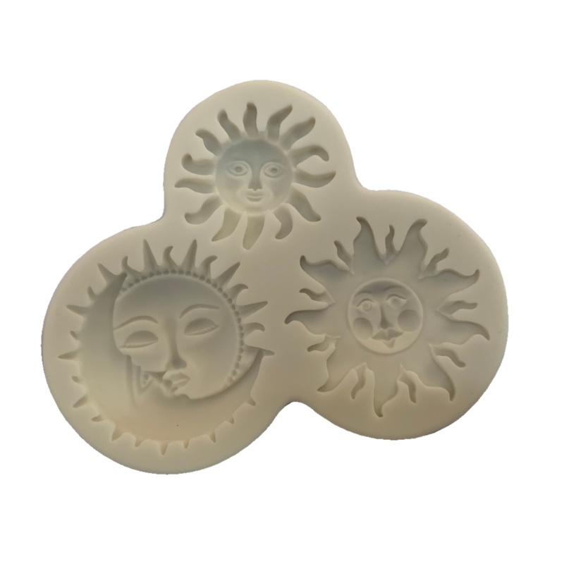 SIY  Sun and Moon Face Soft Silicone Mold  Keychain Mold DIY Silicone Baking Molds