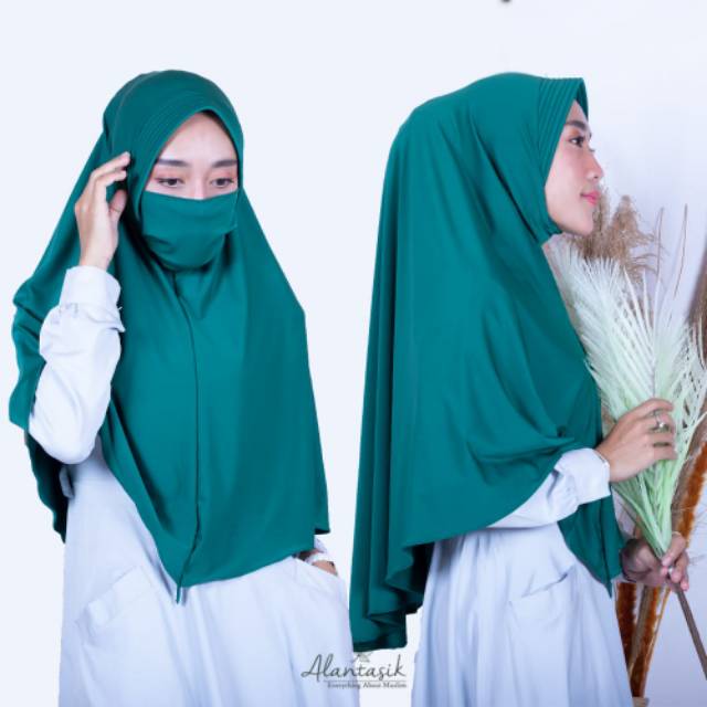 Jilbab SHEILA Pet Antem Anti Corona hijab safety mask jilbab instan niqob masker pet antem GR.8