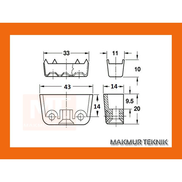 Trapes - penyangga papan knock down