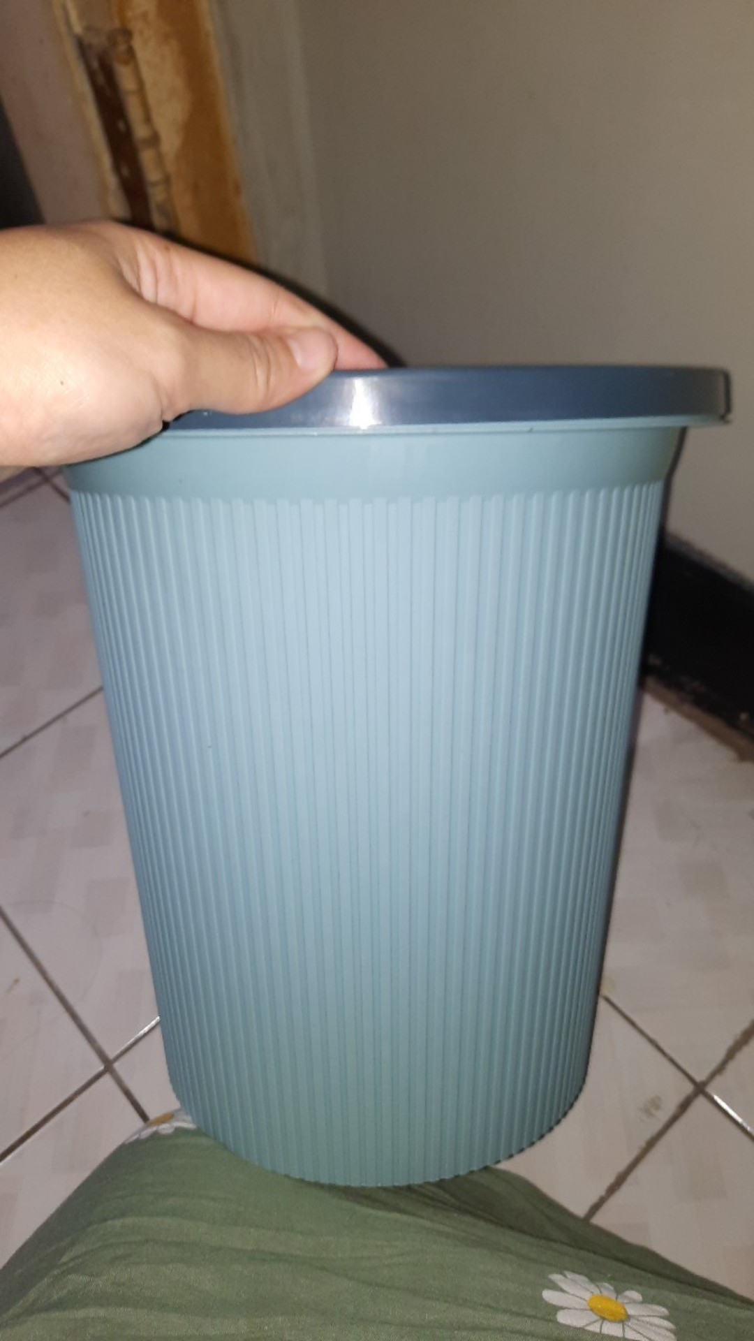 Tong Sampah Bulat/tempat Sampah Plastik Warna Canggih/ember Pink  Hijau  Biru