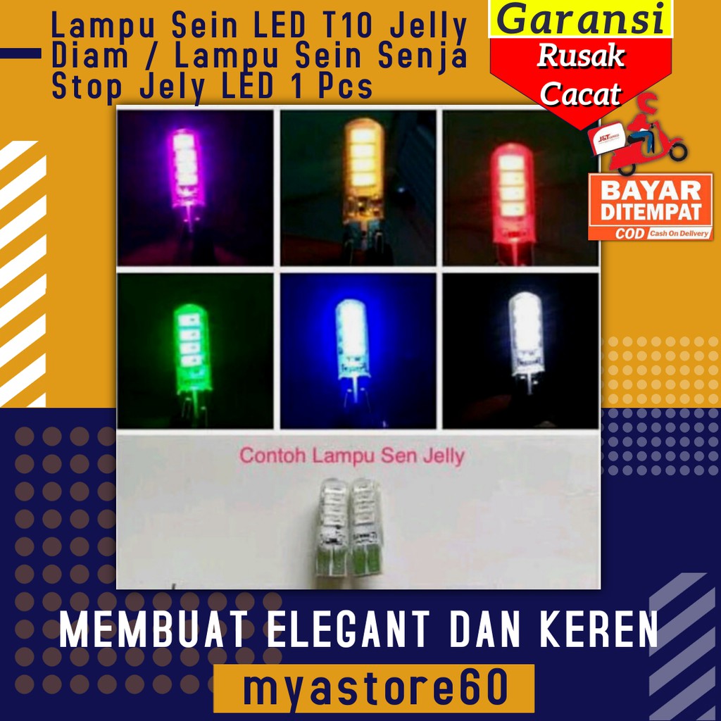 Lampu Sein LED T10 Jelly Diam 1 Pcs