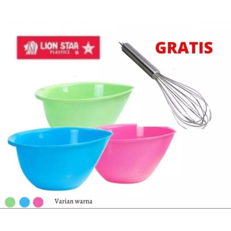 Baskom Adonan Baskom Plastik Lion Star Egg Bowl Lion star