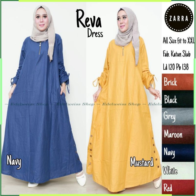 ES - GAMIS BUSUI CANTIK BANGET LD 120 KATUN REVA DRESS MUSLIMAH WANITA BAHAGIA TUA MUDA SABYAN