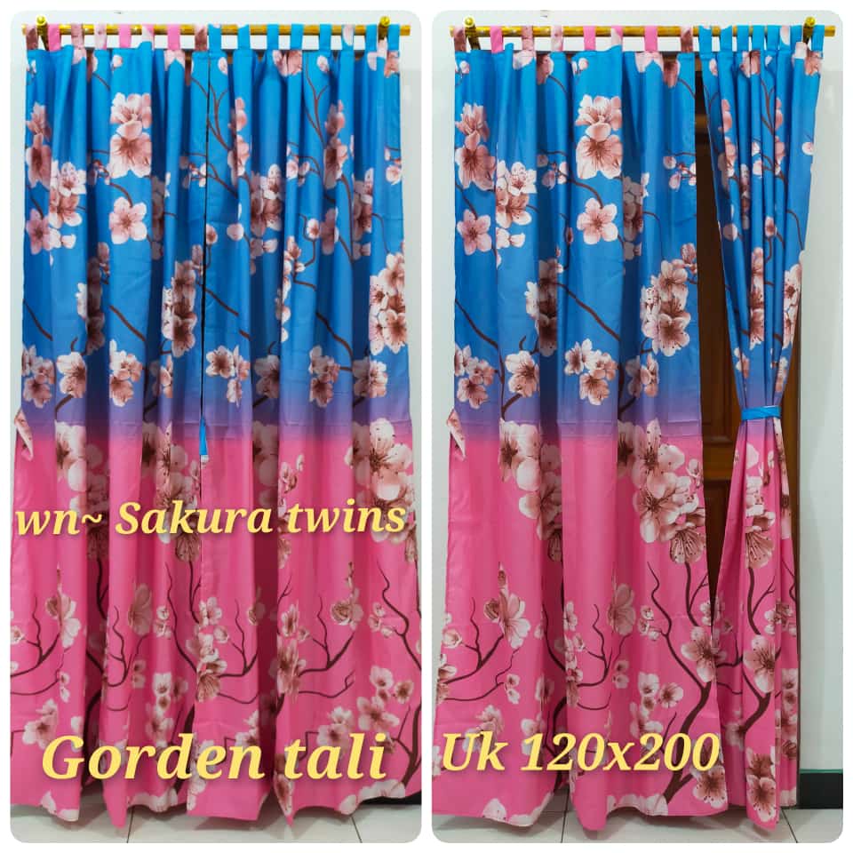 READY!! Gorden tali utk pintu dan jendela uk 120x200 gorden homemade