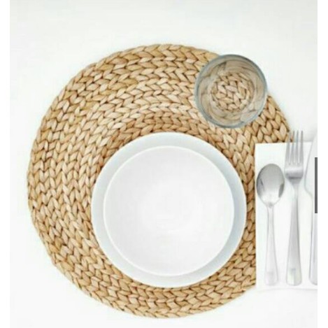 Placemat / Alas Meja Anyaman Enceng gondok Diameter 38 cm