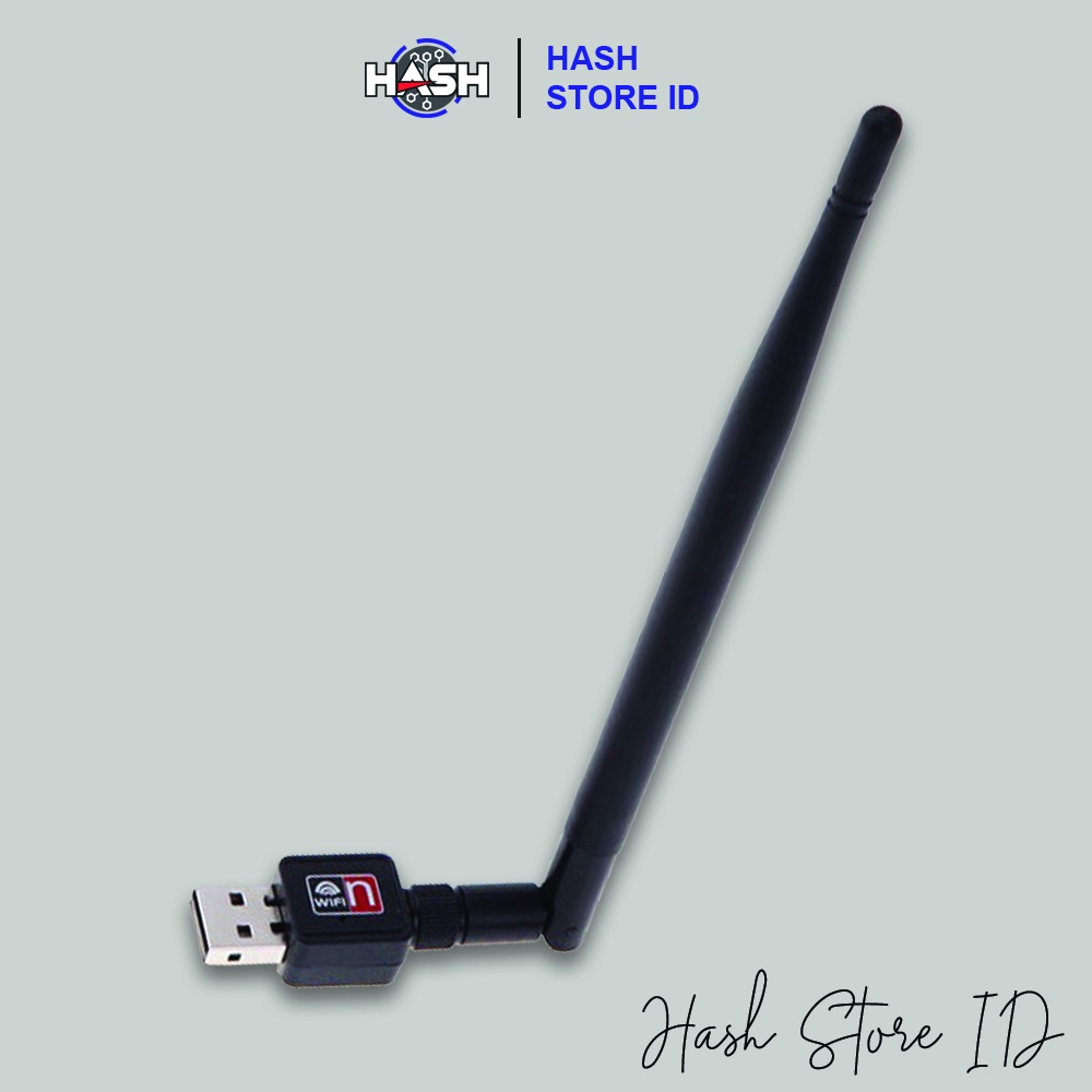 Wireless USB Adapter 802.11N 150Mbps Dengan Antena - Black