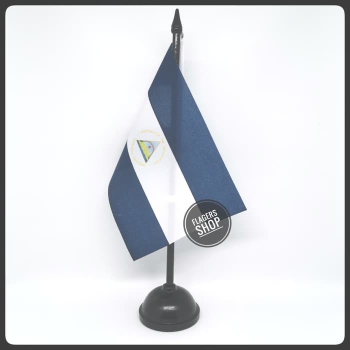 

Bendera Meja Nikaragua/Nicaragua + Tiang Kayu