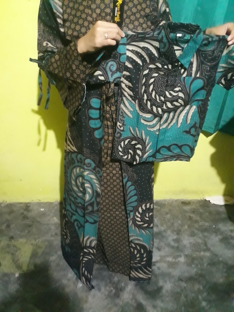 Couple Jessy Puser Hijau Terbaru • Kerah Jas Berbusa • Couple Keluarga • Couple Batik Sarimbit Batik