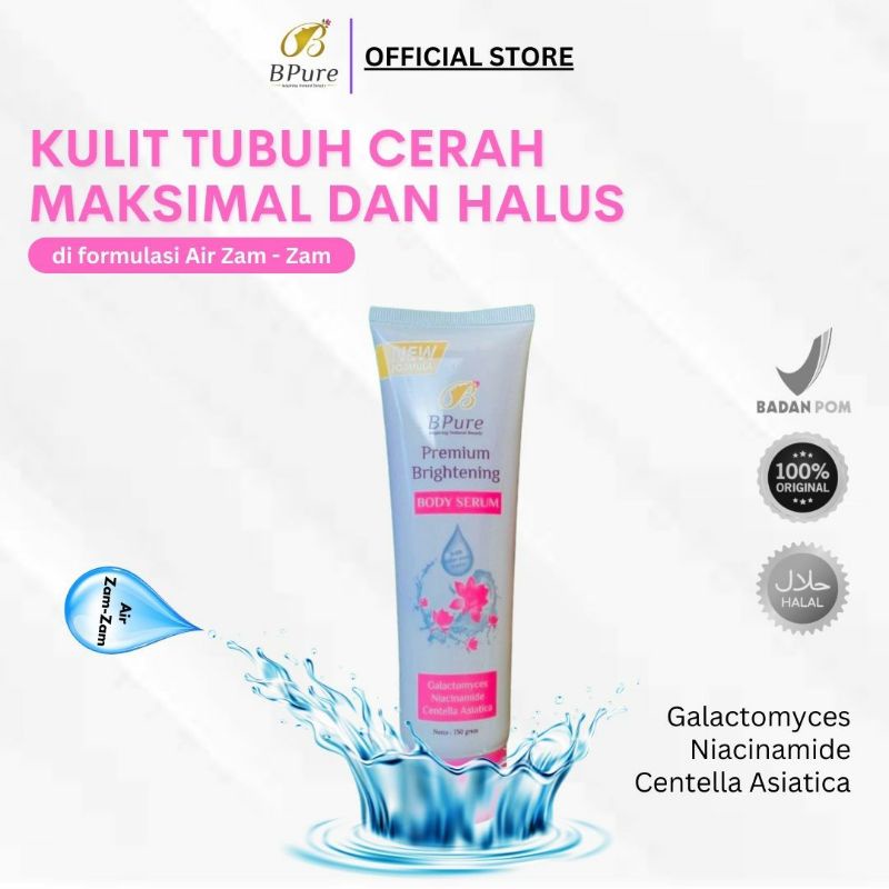 Lotion Pemutih Badan Permanen BPOM Ori Body Serum BPure Skincare Air Zam - Zam